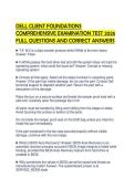 DELL CLIENT FOUNDATIONS COMPREHENSIVE EXAMINATION TEST 2026 FULL QUESTIONS AND CORRECT ANSWERS