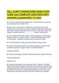 DELL CLIENT FOUNDATIONS EXAM STUDY GUIDE 2026 COMPLETE QUESTIONS WITH ANSWERS GUARANTEED TO PASS