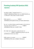 Plumbing Academy HW Questions With Answers