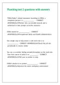 Plumbing test 2 questions with answers 