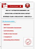 WGU D417 Automation Assessment&comma; Lab Instructions&comma; Automating School District Networks&colon; VLANs & User Account &vert; Complete A&plus; Guide