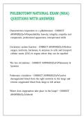 PHLEBOTOMY NATIONAL EXAM &lpar;NHA&rpar; QUESTIONS WITH ANSWERS