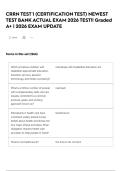 CRRN TEST 1 &lpar;CERTIFICATION TEST&rpar; NEWEST TEST BANK ACTUAL EXAM 2026 TEST&excl;&excl; Graded A&plus; &vert; 2026 EXAM UPDATE