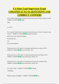 CA State Lead Supervisor Exam  UPDATED ACTUAL QUESTIONS AND  CORRECT ANSWERS