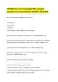 FIN 380 Final Exam Study Guide With complete Questions and answers Newest RATED A&plus; 2025&sol;2026