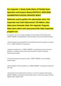 Fire Inspector 1 Study Guide &lpar;State of Florida&rpar; Exam Questions and answers Newest RATED A&plus; 2025&sol;2026 GUARANTEED SUCCESS UPDATED NEW&excl;&excl;