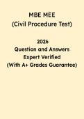 MBE & MEE Civil Procedure Practice Test 2026 &vert; Bar Exam Questions & Answers PDF