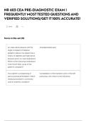 NR 603 CEA PRE-DIAGNOSTIC EXAM &vert; FREQUENTLY MOST TESTED QUESTIONS AND VERIFIED SOLUTIONS&sol;GET IT 100&percnt; ACCURATE&excl;