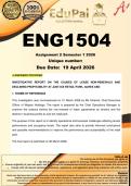 ENG1504 Assignment 2 &lpar;COMPLETE ANSWERS&rpar; Semester 1 2026 - DUE 19 April 2026