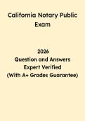 California Notary Public Exam Questions & Answers 2026 &vert; CA Notary Practice PDF