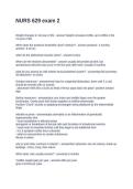NURS 629 exam 2&period; Questions and Answers 2026