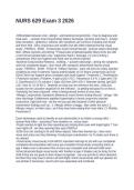 NURS 629 Exam 3 2026 Questions with Solutions