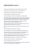 NURS 629 MVU exam 1&period; Questions and Answers Fully Solved