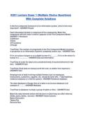 K201 Lecture Exam 1 &lpar;Multiple Choice Questions&rpar; With Complete Solutions