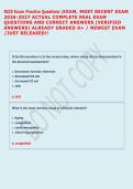 RCIS Exam Practice Questions EXAM&comma; MOST RECENT EXAM  2026-2027 ACTUAL COMPLETE REAL EXAM  QUESTIONS AND CORRECT ANSWERS &lpar;VERIFIED  ANSWERS&rpar; ALREADY GRADED A&plus; &sol; NEWEST EXAM  &sol;JUST RELEASED&excl;&excl;