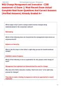 WGU Change Management and Innovation - C208  assessment v2 Exam &vert;&vert; Most Recent Exam Actual  Complete Real Exam Questions And Correct Answers  &lpar;Verified Answers&rpar; Already Graded A&plus;  