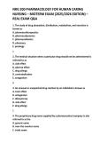 NRG 200 PHARMACOLOGY FOR HUMAN CARING  NURSING &ndash; MIDTERM EXAM &lpar;2025&sol;2026 EDITION&rpar; &ndash;  REAL EXAM Q&A 