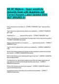 NR 507 Midterm - Hyper sensitivity Immunity Exam with Questions and Correct Answers Latest Updated 2026-2027 GRADED A&plus;