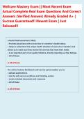 Wellcare Mastery Exam &vert;&vert; Most Recent Exam  Actual Complete Real Exam Questions And Correct  Answers &lpar;Verified Answer&rpar; Already Graded A&plus; &vert;  Success Guaranteed&excl;&excl; Newest Exam &vert; Just  Released&excl;&excl;  