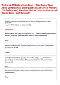 Wellcare ACT Mastery Exam Exam &vert;&vert; Most Recent Exam  Actual Complete Real Exam Questions And Correct Answers  &lpar;Verified Answer&rpar; Already Graded A&plus; &vert; Success Guaranteed&excl;&excl;  Newest Exam &vert; Just Released&excl;&excl;  