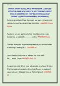GRANITE DRIVING SCHOOL FINAL WRITTEN EXAM LATEST 2026 2027 ACTUAL EXAM WITH COMPLETE QUESTIONS AND CORRECT  DETAILED ANSWERS &lpar;100&percnt; VERIFIED ANSWERS&rpar; &vert;ALREADY  GRADED A&plus;&vert; &vert;&vert;PROFESSOR VERIFIED&vert;&vert; &vert;&vert;BRANDNEW&excl;&excl;&excl;&vert;&vert; 