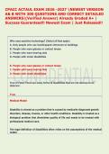 CPACC ACTAUL EXAM 2026 -2027 NEWEST VERSION  A& B WITH 300 QUESTIONS AND CORRECT DETAILED  ANSWERS&vert;&lpar;Verified Answer&rpar; Already Graded A&plus; &vert;  Success Guaranteed&excl;&excl; Newest Exam &vert; Just Released&excl;&excl;  