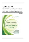 Test Bank for Brunner and Suddarth's Textbook of Medical-Surgical Nursing&comma; 16th Edition by Janice L Hinkle&comma; Kerry H&period; Cheever&vert; All Chapters&vert; LATEST