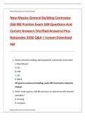 New Mexico General Building Contractor Exam Questions & Answers 2026 Study Guide