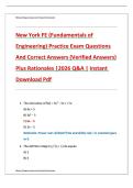New York FE Exam Questions & Answers 2026 Fundamentals of Engineering Study Guide