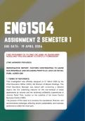 ENG1504 Assignment 2 &lbrace;COMPLETE ANSWERS&rcub; Semester 1 2026 - Due Date 19 April 2026