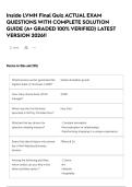 Inside LVMH Final Quiz ACTUAL EXAM QUESTIONS WITH COMPLETE SOLUTION GUIDE &lpar;A&plus; GRADED 100&percnt; VERIFIED&rpar; LATEST VERSION 2026&excl;&excl;