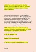A&period;3 TESTOUT PC PRO CERTIFICATION PRACTICE NEWEST ACTUAL EXAM WITH COMPLETE QUESTIONS  AND ANSWERS&sol;&sol; VERIFIED&sol;&sol;GRADED A&plus;&sol;&sol; 100&percnt;  C0RRECT ANSWERS