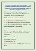 HESI COMPREHENSIVE EXIT EXAM LATEST 2026-2027 ACTUAL  EXAM WITH COMPLETE QUESTIONS AND CORRECT DETAILED  ANSWERS &lpar;100&percnt; VERIFIED ANSWERS&rpar; &vert;ALREADY GRADED A&plus;&vert;  &vert;&vert;PROFESSOR VERIFIED&vert;&vert; &vert;&vert;BRANDNEW&excl;&excl;&excl;&vert;&vert; 