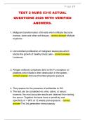 TEST 2 NURS 5315 ACTUAL  QUESTIONS 2026 WITH VERIFIED  ANSWERS&period;