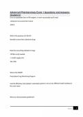 Advanced Pharmacology Exam 1 Questions and Answers-Graded A&plus;