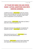 UT TYLER FNP NURS 5350 ADV PATHO  EXAM 1 ACTUAL QUESTIONS 2026 WITH  VERIFIED ANSWERS&period; 