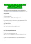 Accident and Health Insurance Exam Questions and Answers Comprehensive Study Guide with Detailed Explanations