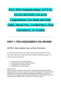 WGU D236 Pathophysiology ACTUAL EXAM 2025&sol;2026 &vert; OA & PA Comprehensive Test Bank and Study Guide &vert; Brand New &vert; Verified Q&A &vert; Pass Guaranteed - A&plus; Graded