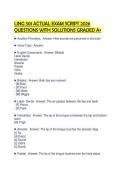 LING 301 ACTUAL EXAM SCRIPT 2026 QUESTIONS WITH SOLUTIONS GRADED A&plus;