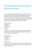 AAP Class Maker practice test Questions With Correct Answers