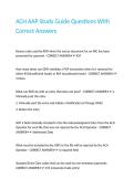 ACH AAP Study Guide Questions With Correct Answers&period;