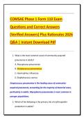 COMSAE Phase 1 Form 110 Exam  Questions and Correct Answers  &lpar;Verified Answers&rpar; Plus Rationales 2026  Q&A &vert; Instant Download Pdf