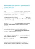 Wespay AAP Practice Exam Questions With Correct Answers 