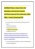 COMSAE Phase 1 Exam Form 114  Questions and Correct Answers  &lpar;Verified Answers&rpar; Plus Rationales 2026  Q&A &vert; Instant Download Pdf