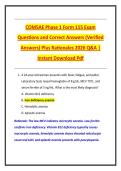 COMSAE Phase 1 Form 115 Exam  Questions and Correct Answers &lpar;Verified  Answers&rpar; Plus Rationales 2026 Q&A &vert;  Instant Download Pdf