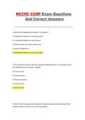 NCCHC CCHP Exam &ndash; Correctional Health Care Certification  &ndash; Practice Questions with Correct Answers