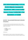 WGU D236 Pathophysiology ACTUAL EXAM &vert; Objective Assessment OA Exam Review &vert; 100&percnt; Correct Verified Answers &vert; Newest &vert; Verified Q&A &vert; Pass Guaranteed - A&plus; Graded