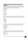 Pharmacology Exam 3 Ati Questions with Verified Solutions&period;