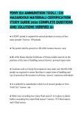 FDNY E21 AMMUNITION TOOLS &sol; C91 HAZARDOUS MATERIALS CERTIFICATION STUDY GUIDE 2026 COMPLETE QUESTIONS AND SOLUTIONS VERIFIED A&plus;