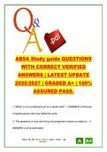 ABSA Surgical Technology 350 Questions &ndash; Sterile Technique&comma; Anatomy&comma; Procedures Exam